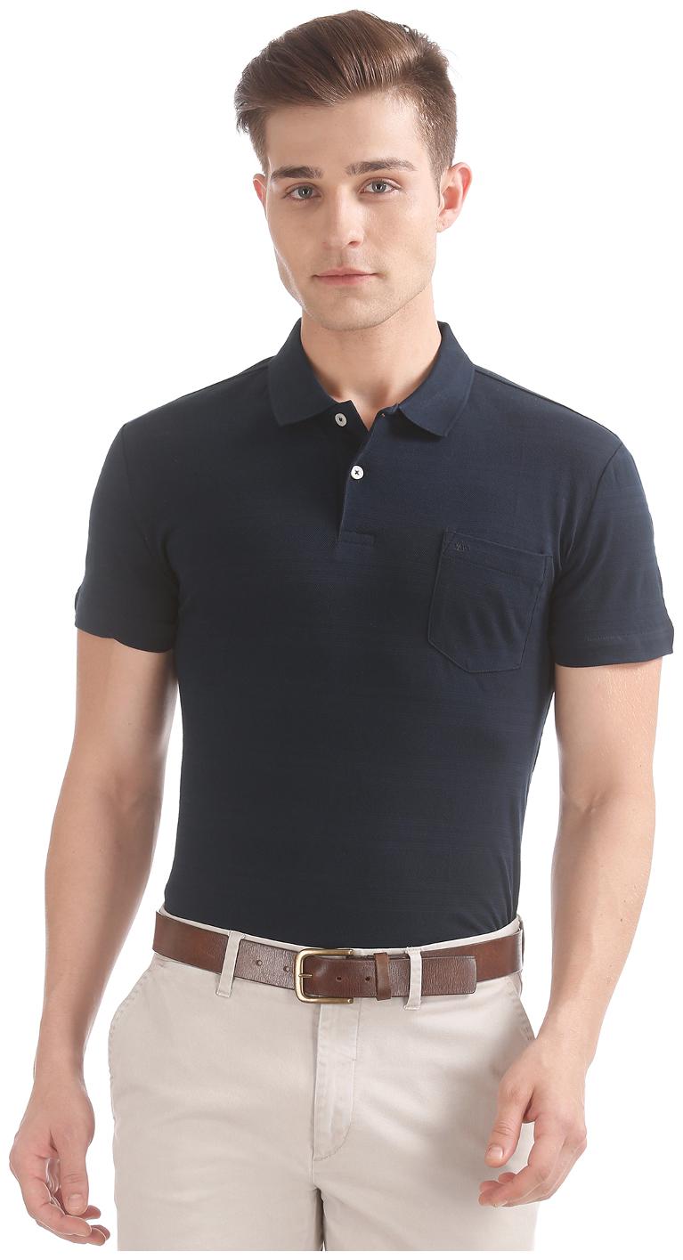 

Arrow Men Blue Regular fit Cotton Polo collar T-Shirt - Pack Of 1