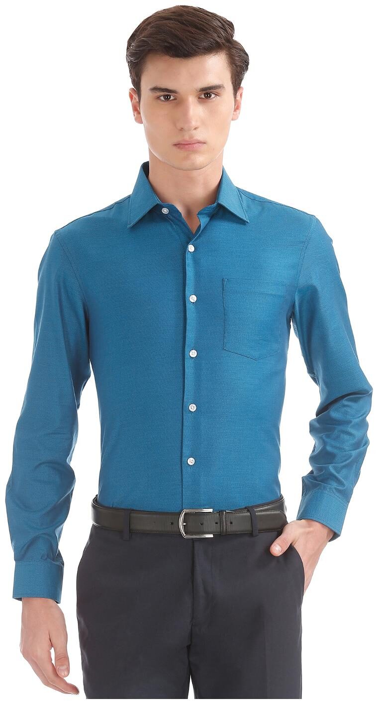 

Arrow Men Slim fit Formal Shirt - Turquoise