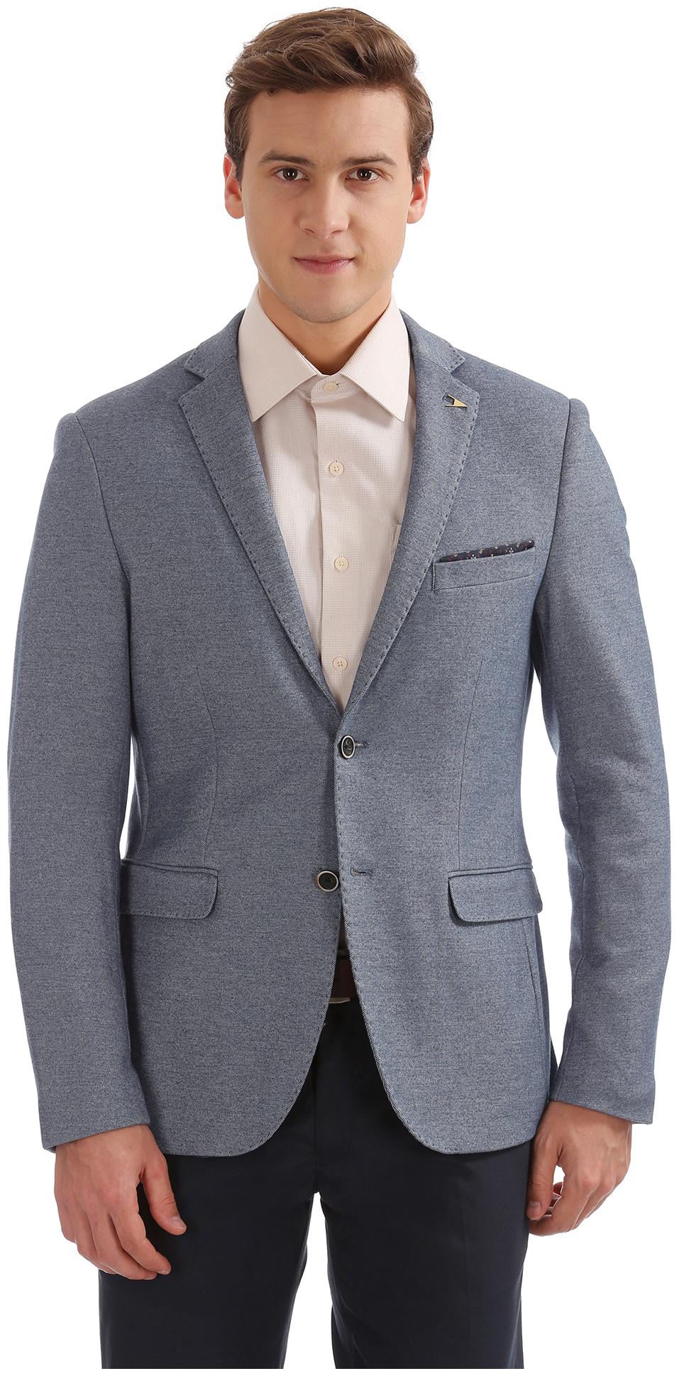 

Arrow Blue Cotton Heathered Slim Fit Blazer