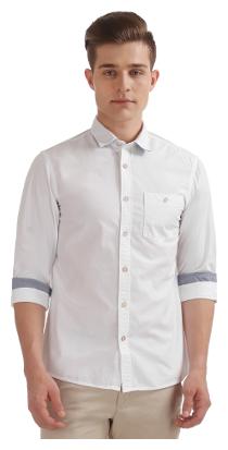 

Arrow Men White Solid Slim Fit Casual Shirt