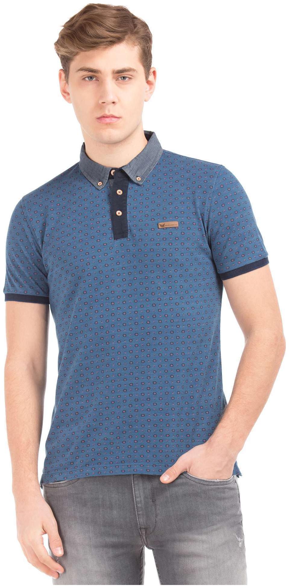 

Arrow Men Blue Regular fit Cotton Polo collar T-Shirt - Pack Of 1