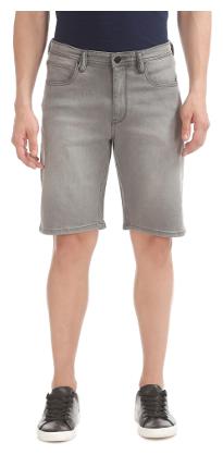 

Arrow Men Grey Regular Fit Denim Shorts