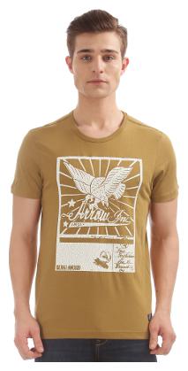 

Arrow Men Brown Regular fit Cotton Round neck T-Shirt - Pack Of 1