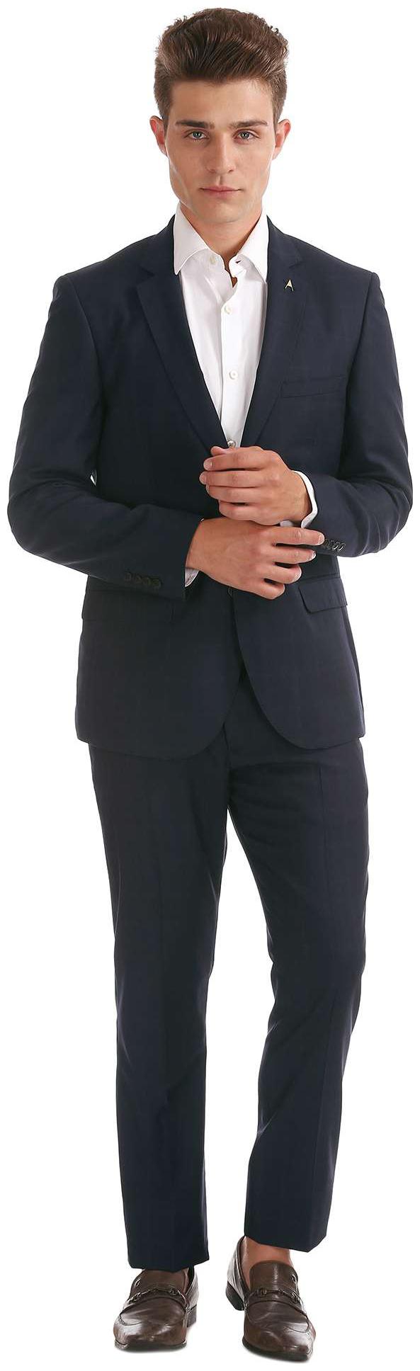

Arrow Blue Polyester Regular Fit Single Breasted Suit