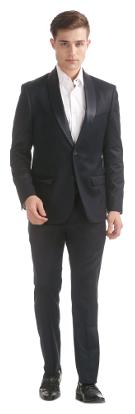 

Arrow Blue Polyester Shawl Collar Regular Fit Suit