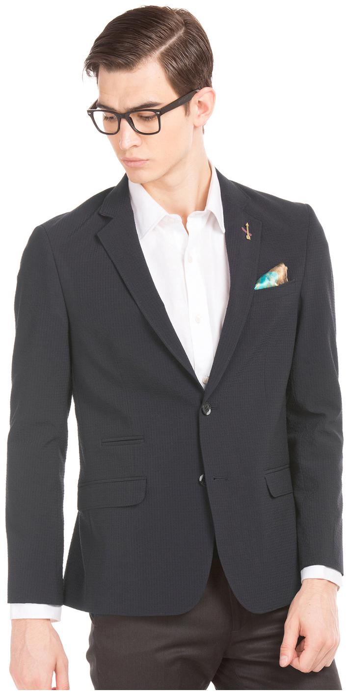 

Arrow Blue Polyester Wrinkle Free Seersucker Blazer