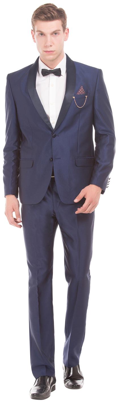 

Arrow Blue Rayon Solid Long sleeves Regular Fit Tuxedo Suit