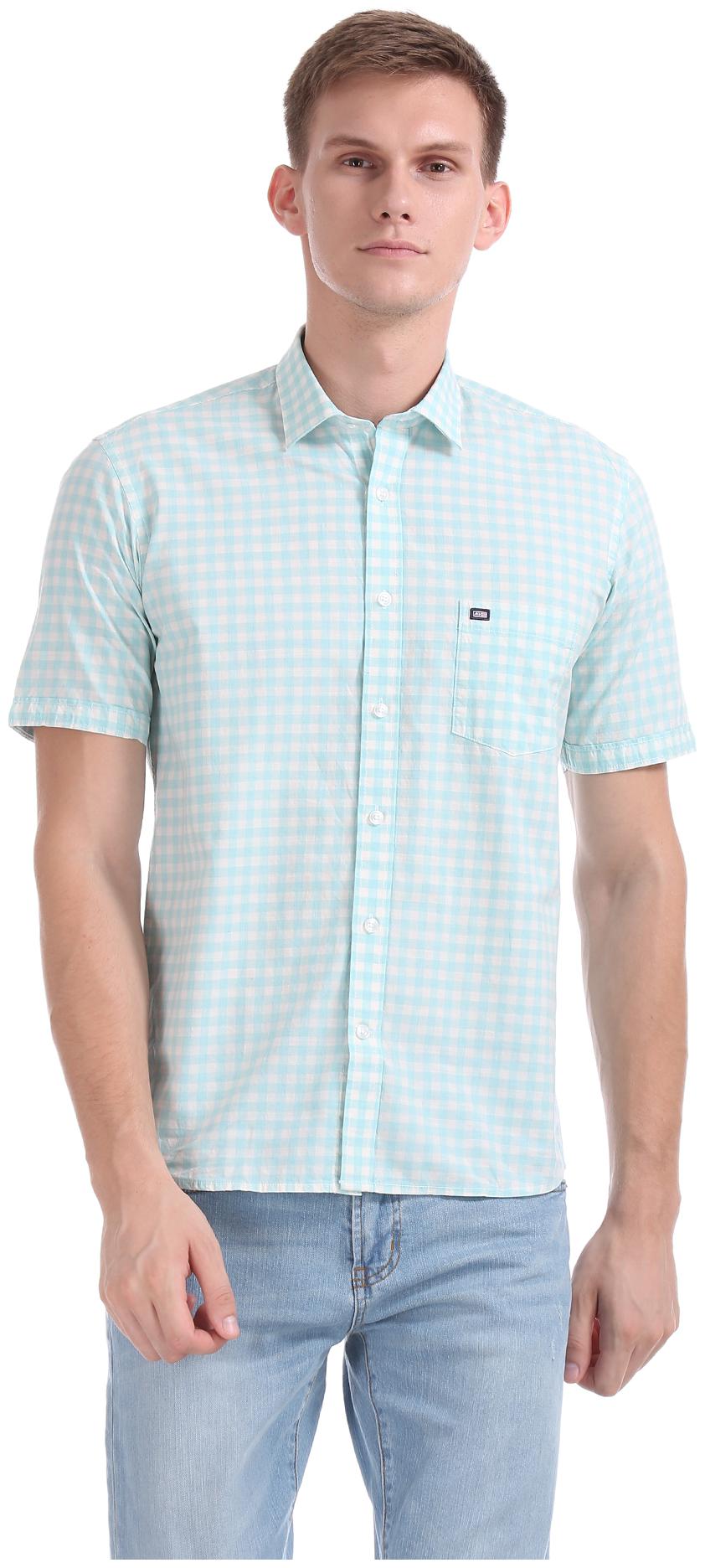 

Arrow Men Green Checked Regular Fit Casual Shirt