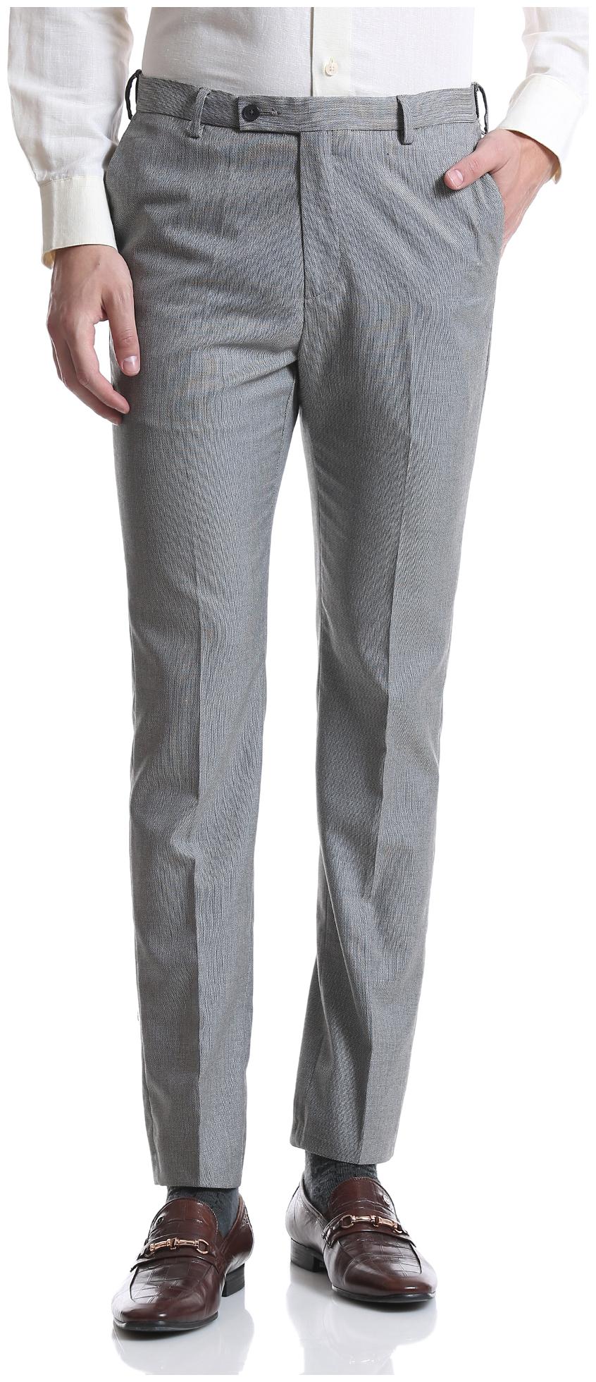 

Arrow Men Textured Tapered Fit Formal Trouser - Grey