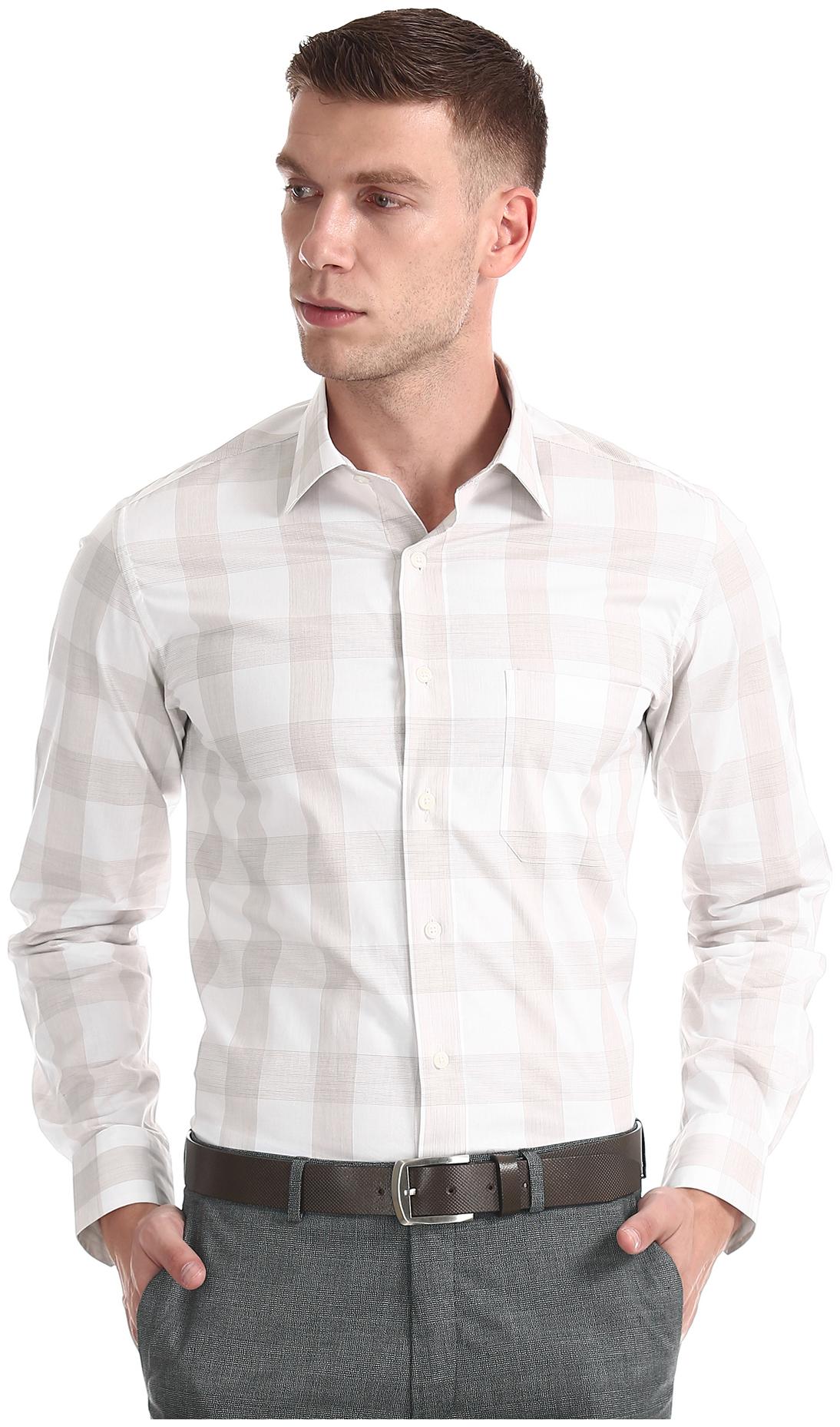 

Arrow Men Regular fit Formal Shirt - Beige