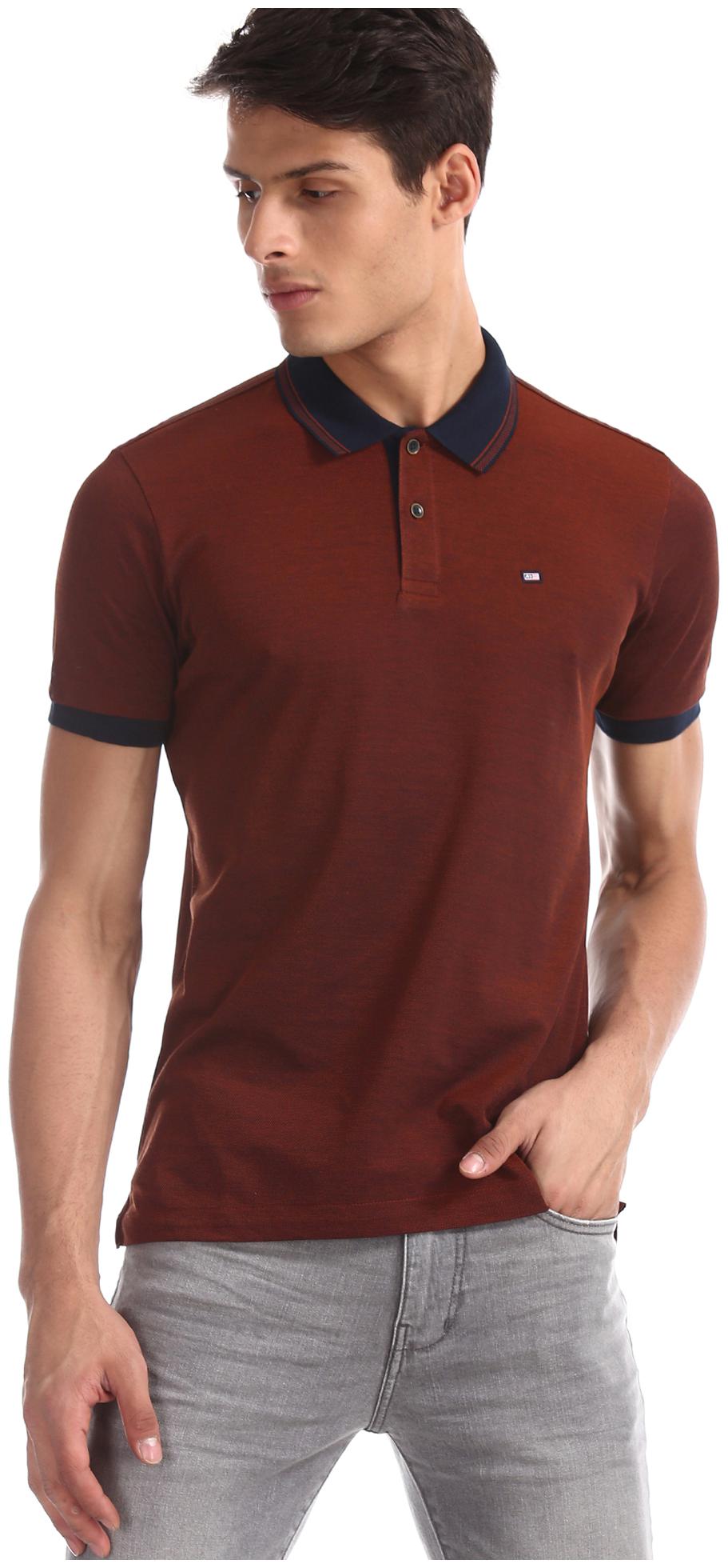 

Arrow Men Orange Regular fit Cotton Polo collar T-Shirt - Pack Of 1