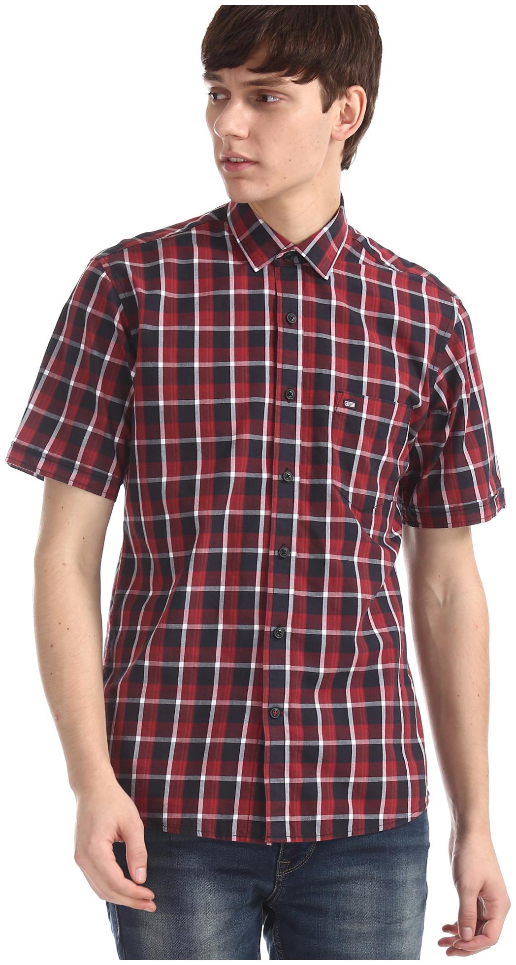

Arrow Men Red Checked Regular Fit Casual Shirt