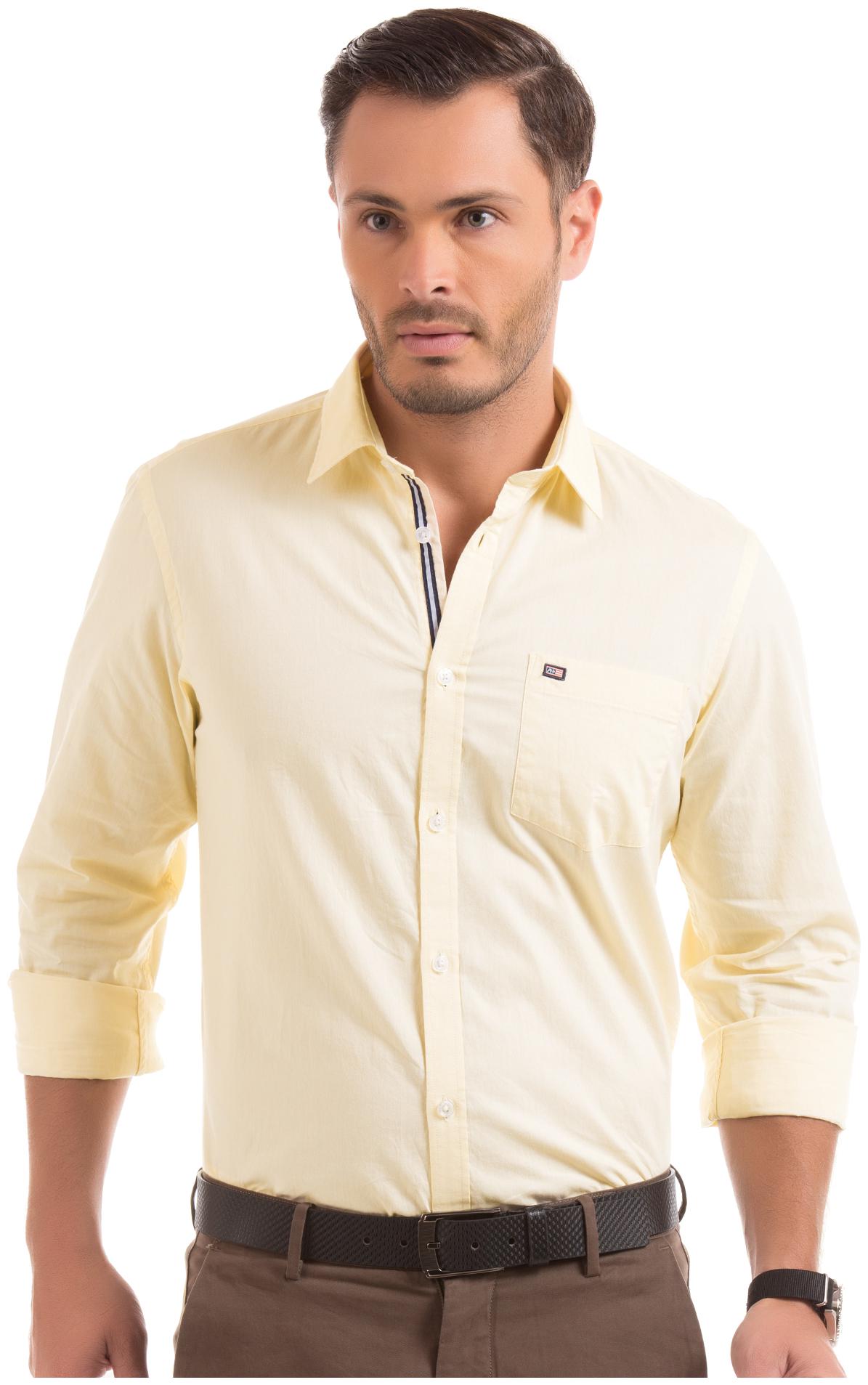 

Arrow Men Yellow Solid Slim Fit Casual Shirt