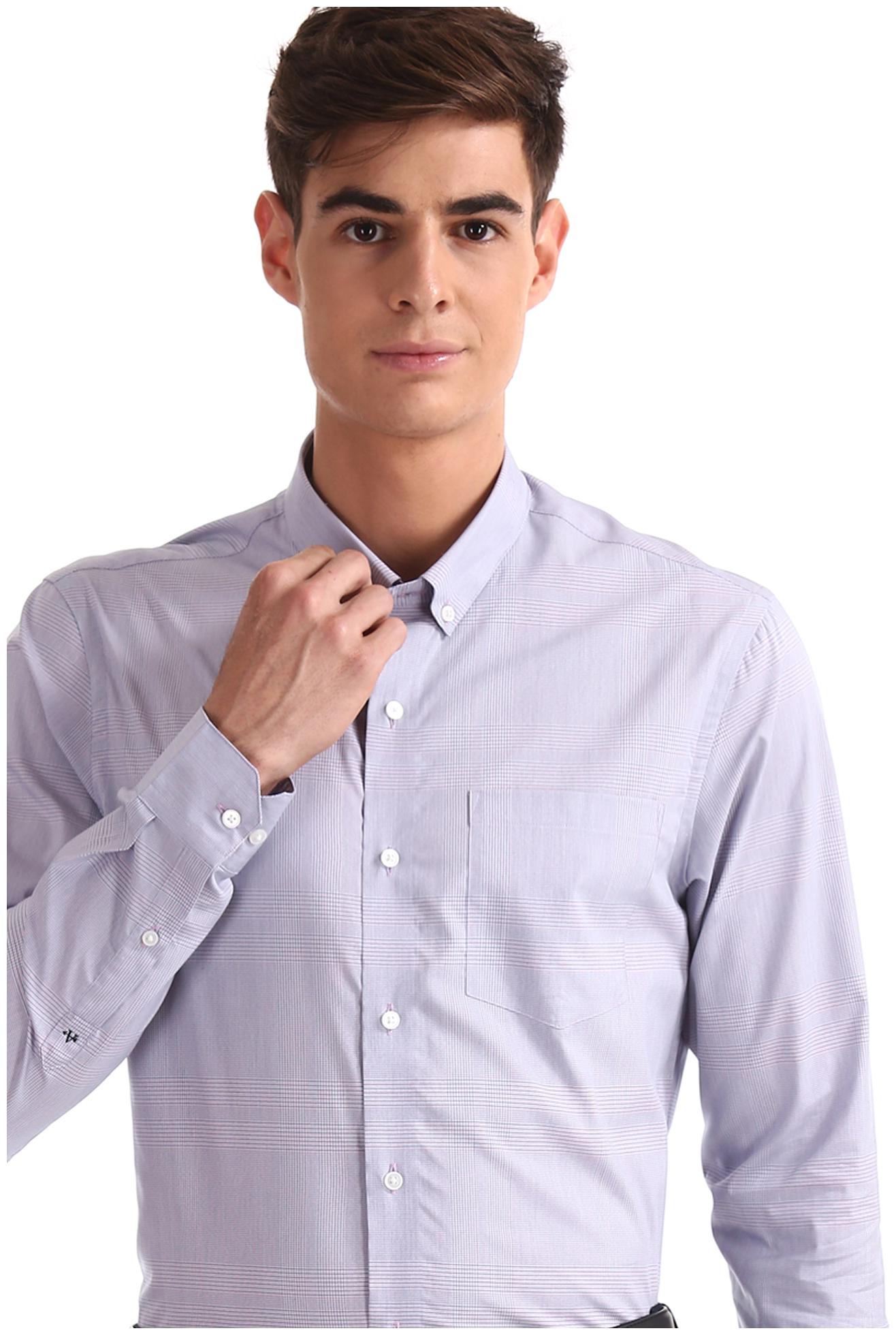 

Arrow Men Super slim fit Formal Shirt - Purple