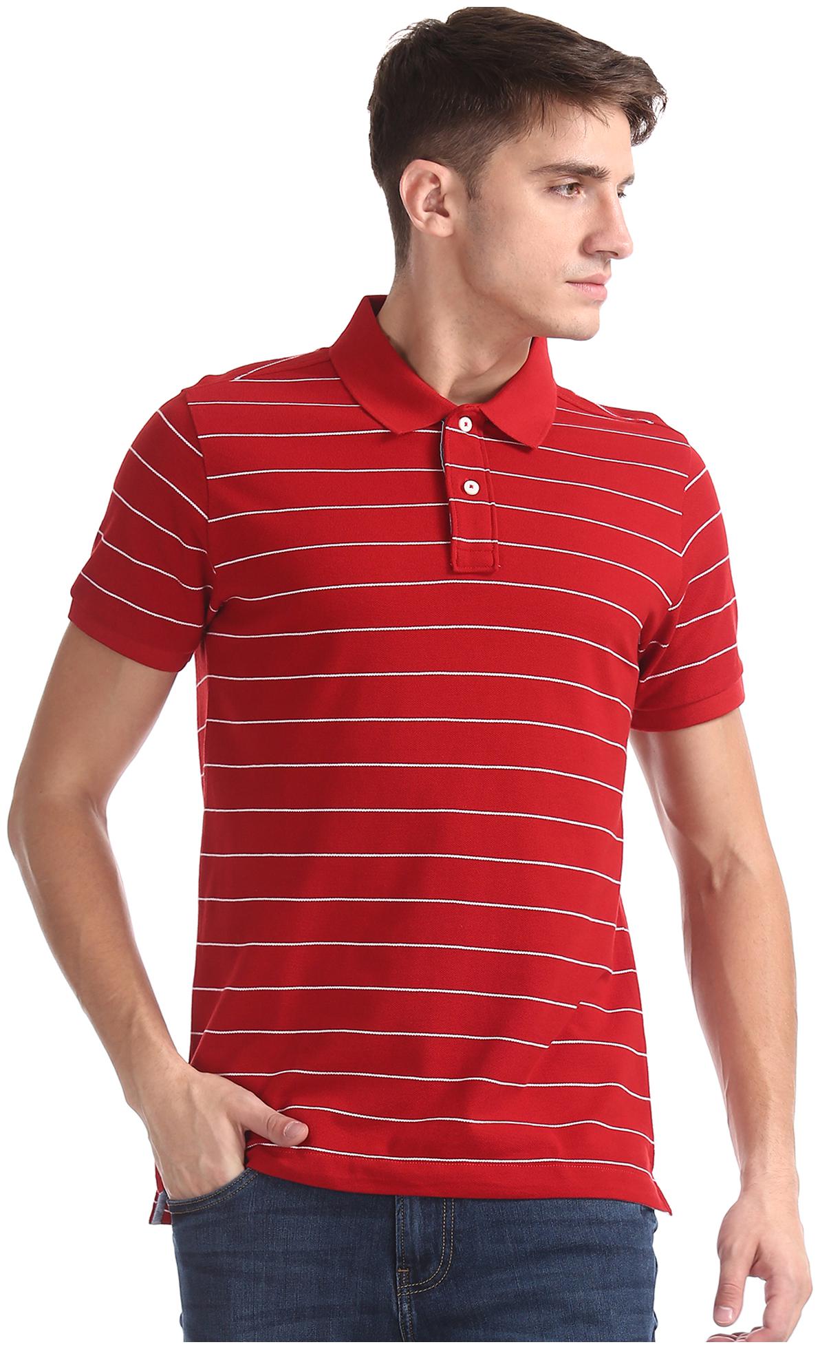 

Arrow Men Red Regular fit Cotton Polo collar T-Shirt - Pack Of 1