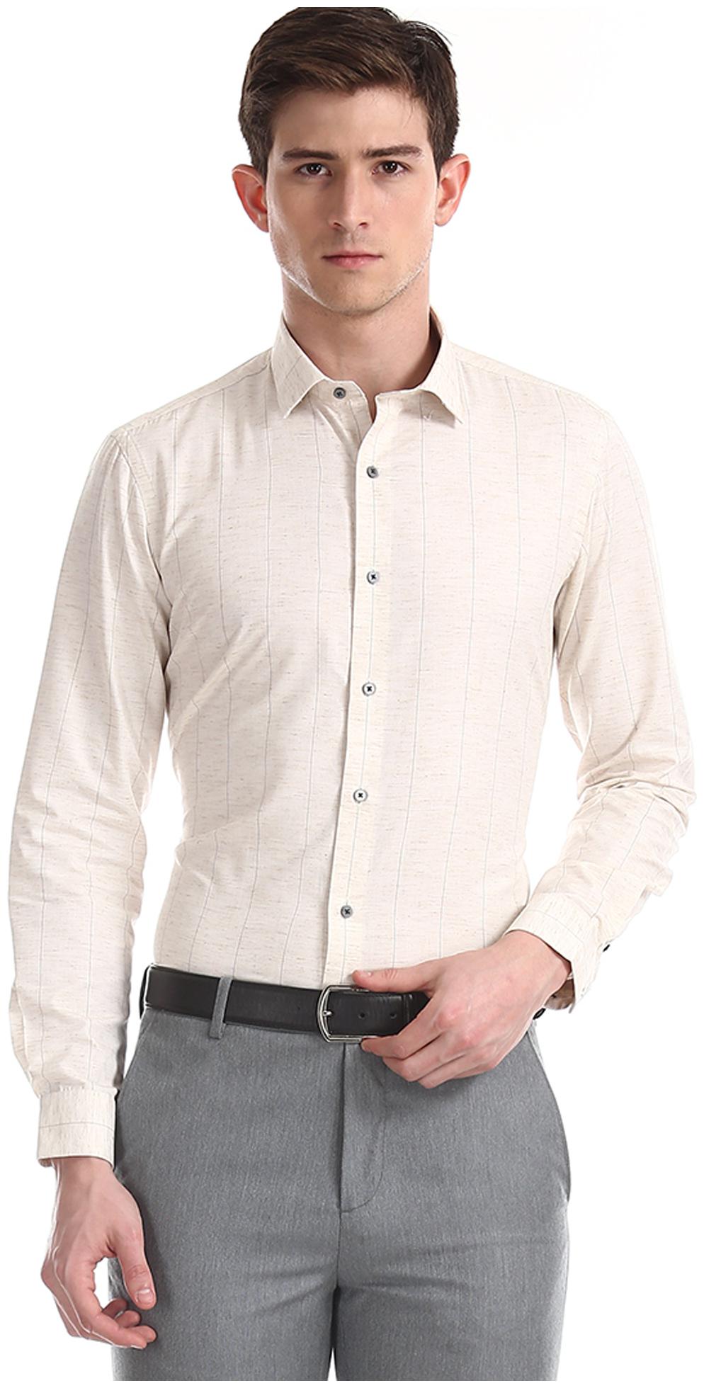 

Arrow Men Slim fit Formal Shirt - Beige