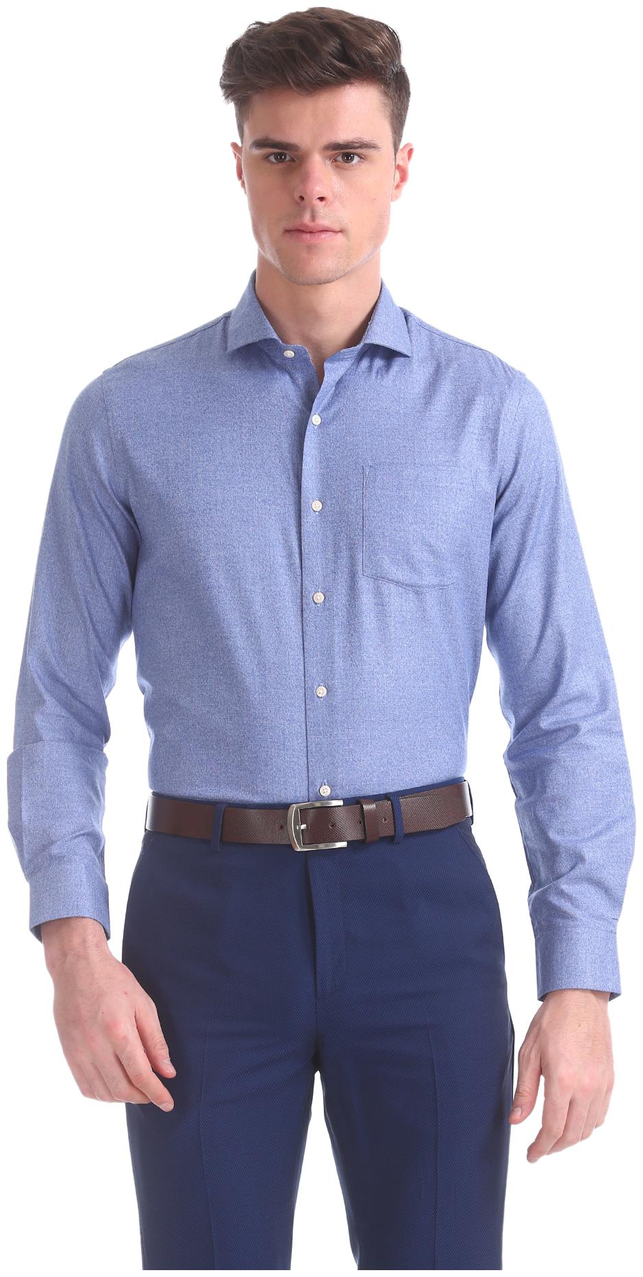 

Arrow Men Regular fit Formal Shirt - Blue