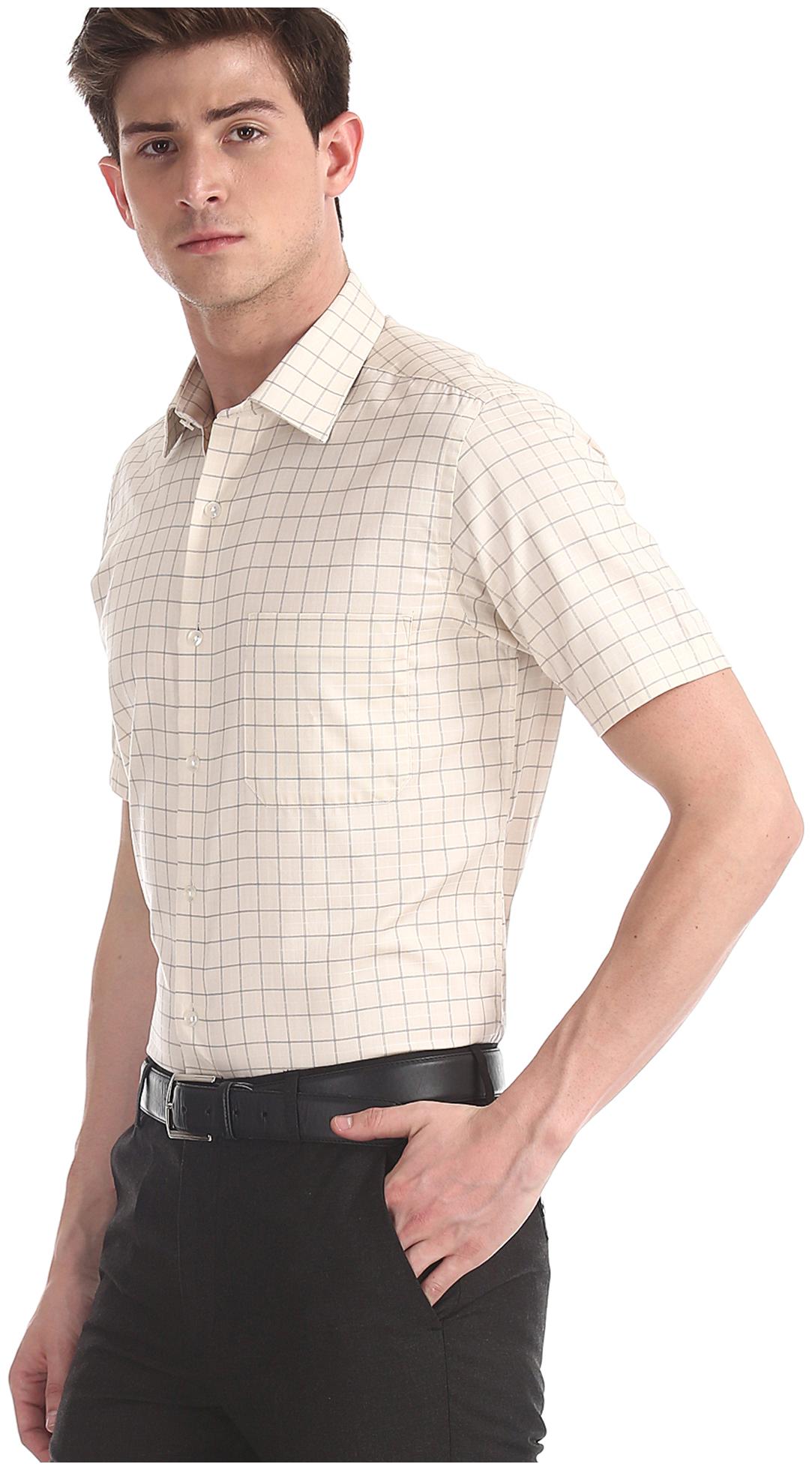 

Arrow Men Regular fit Formal Shirt - Beige