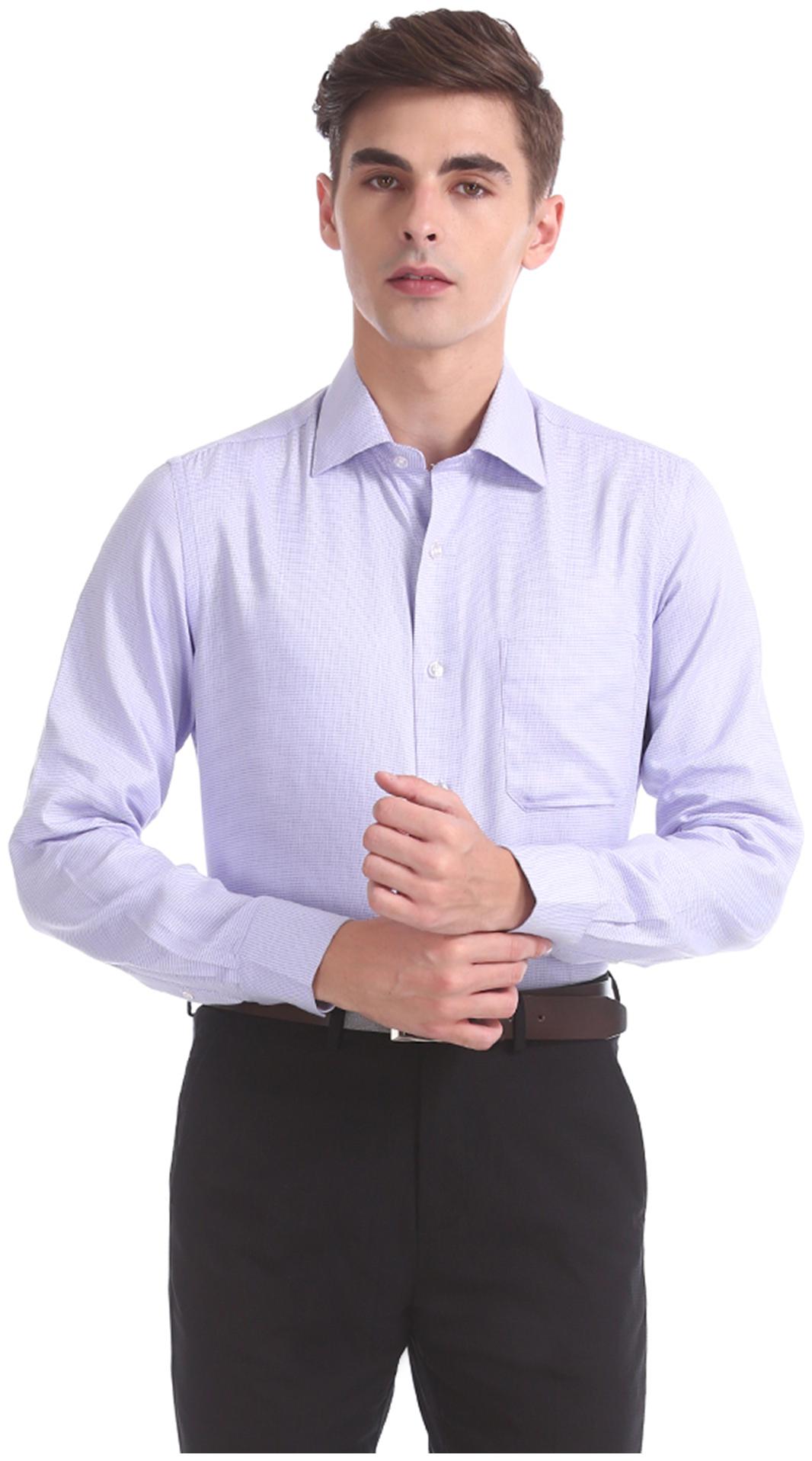 

Arrow Men Regular fit Formal Shirt - Purple