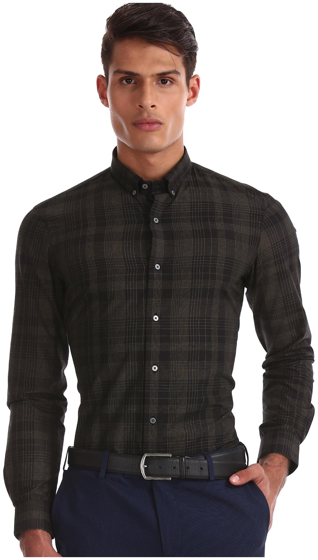 

Arrow Men Slim fit Formal Shirt - Black