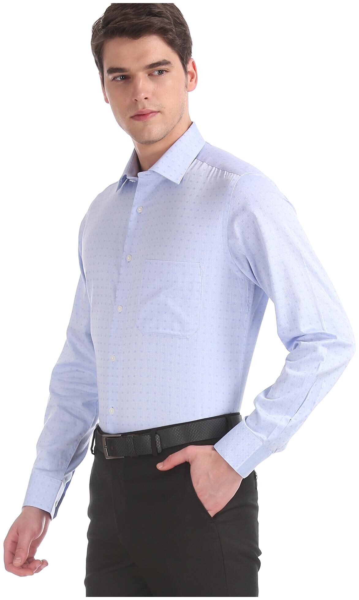 

Arrow Men Regular fit Formal Shirt - Blue