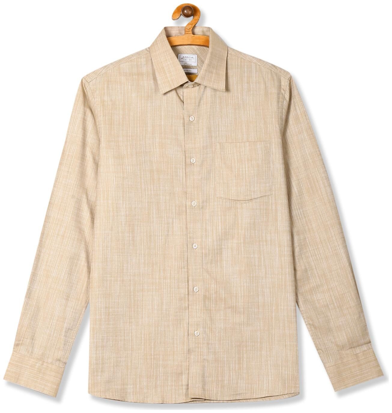 

Arrow Men Slim fit Formal Shirt - Beige