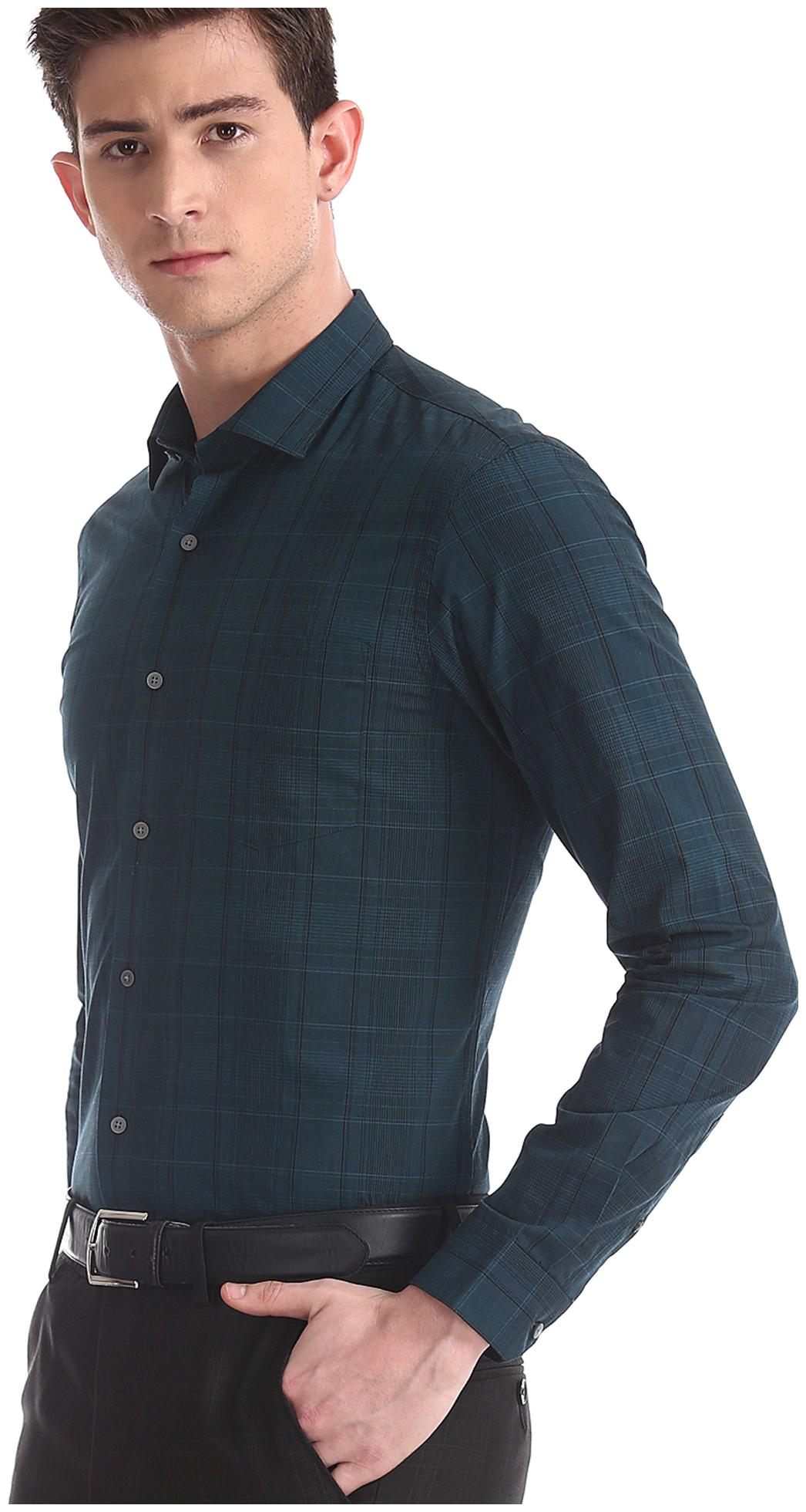 

Arrow Men Slim fit Formal Shirt - Green