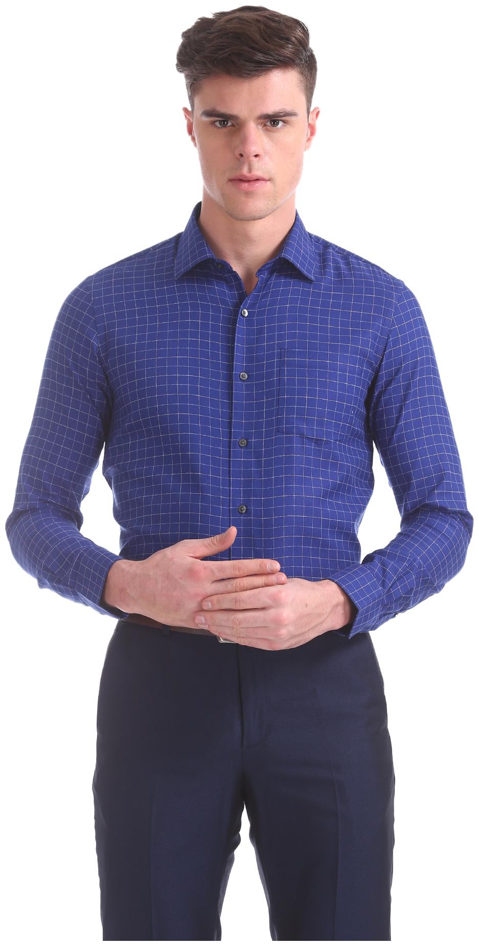 

Arrow Men Regular fit Formal Shirt - Blue