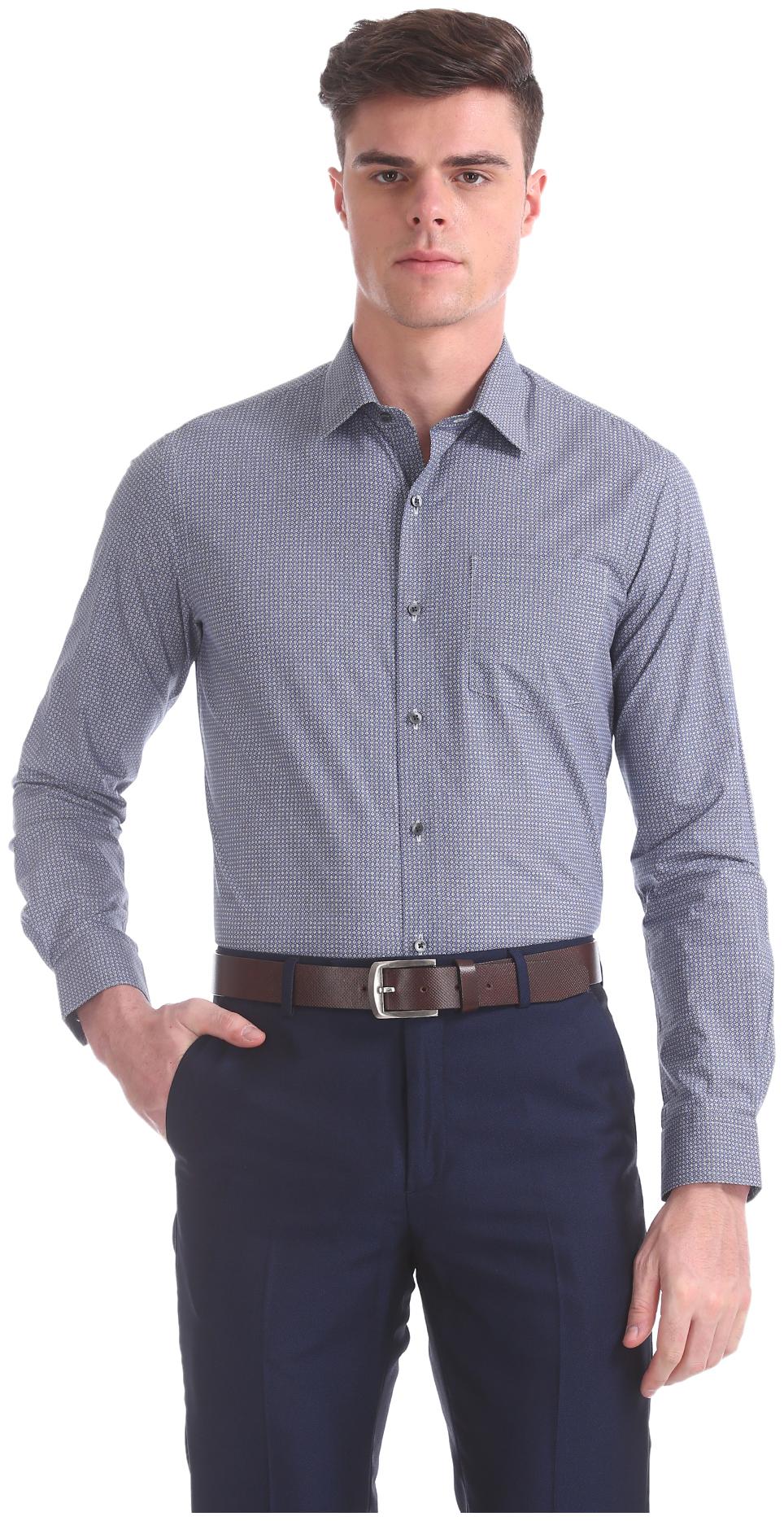 

Arrow Men Regular fit Formal Shirt - Grey