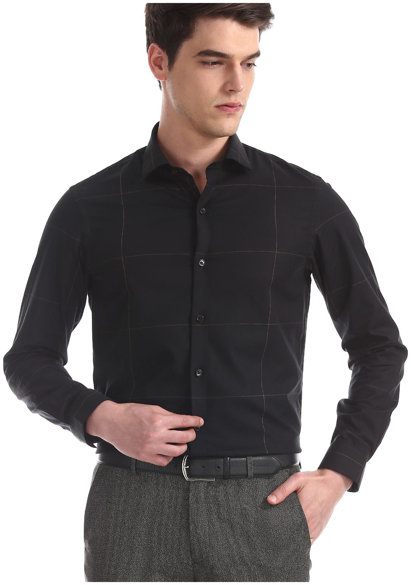 

Arrow Men Slim fit Formal Shirt - Black