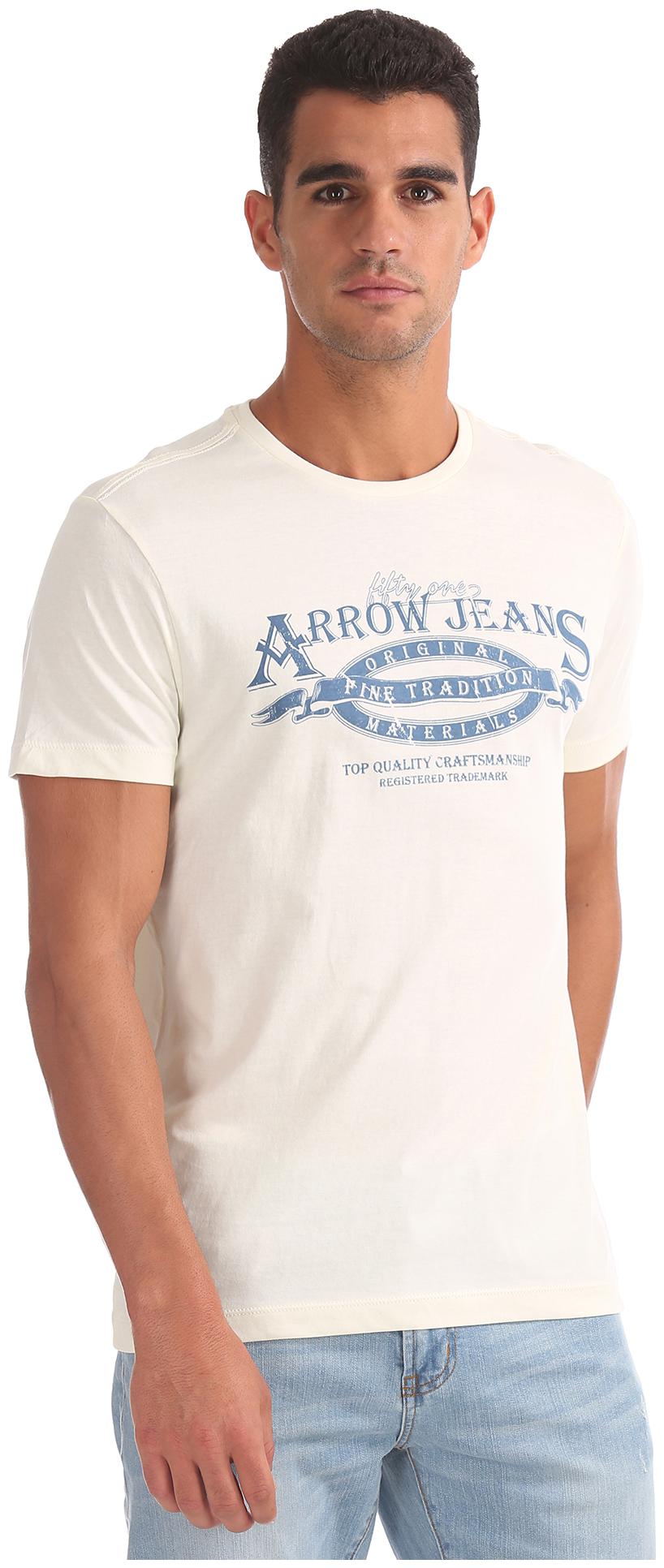 

Arrow Men Blue Regular fit Cotton Round neck T-Shirt - Pack Of 1