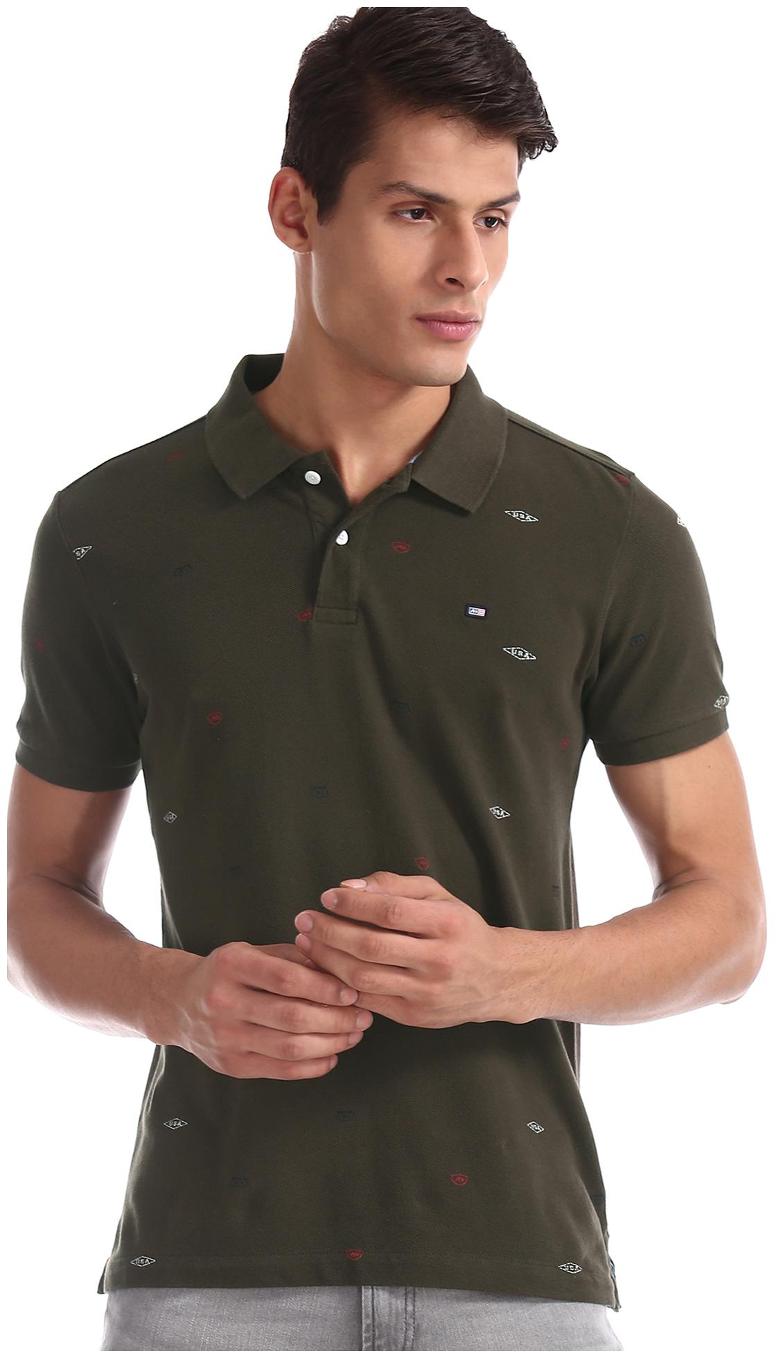 

Arrow Men Green Regular fit Cotton Polo collar T-Shirt - Pack Of 1