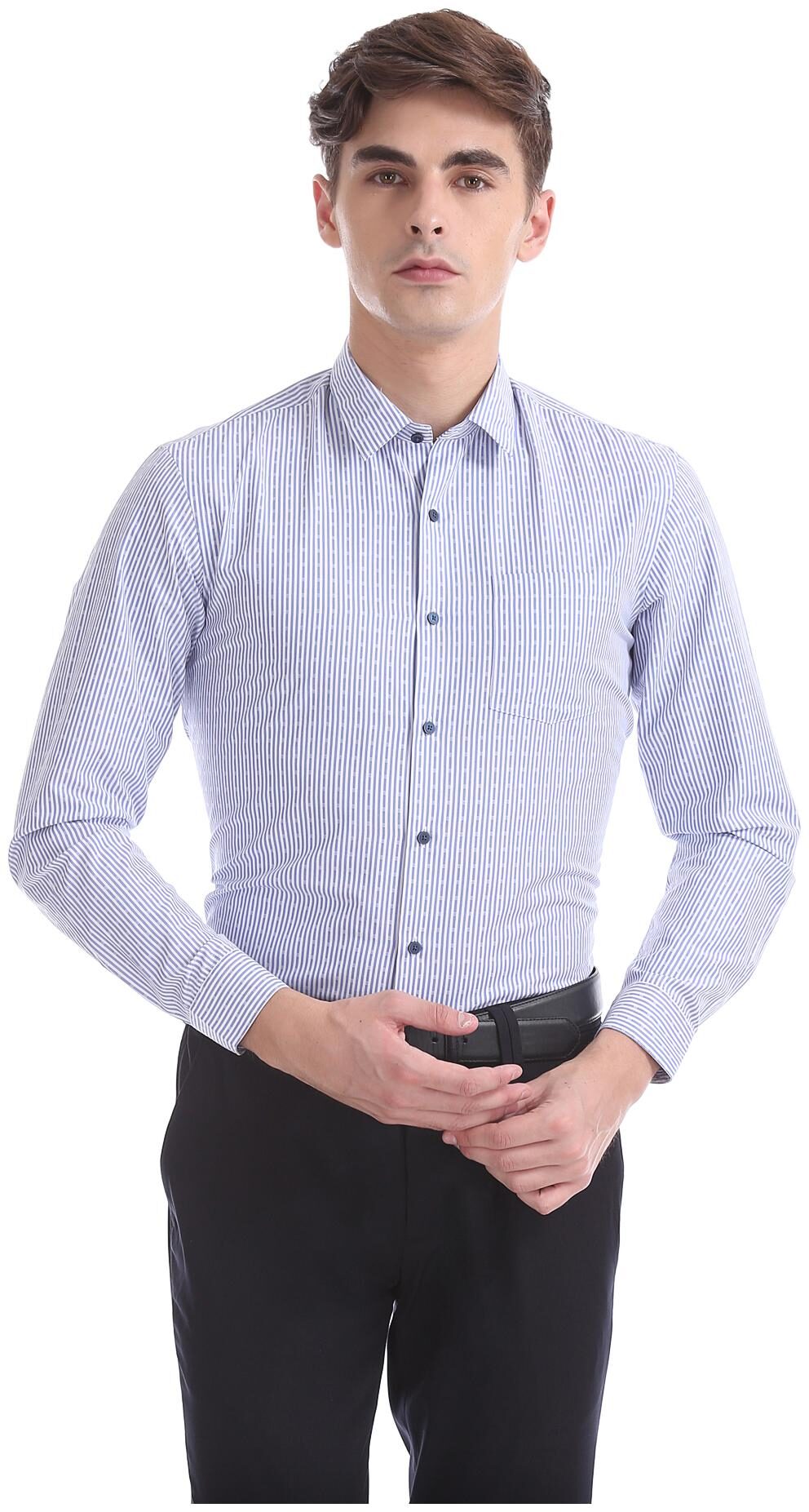 

Arrow Men Regular fit Formal Shirt - Blue