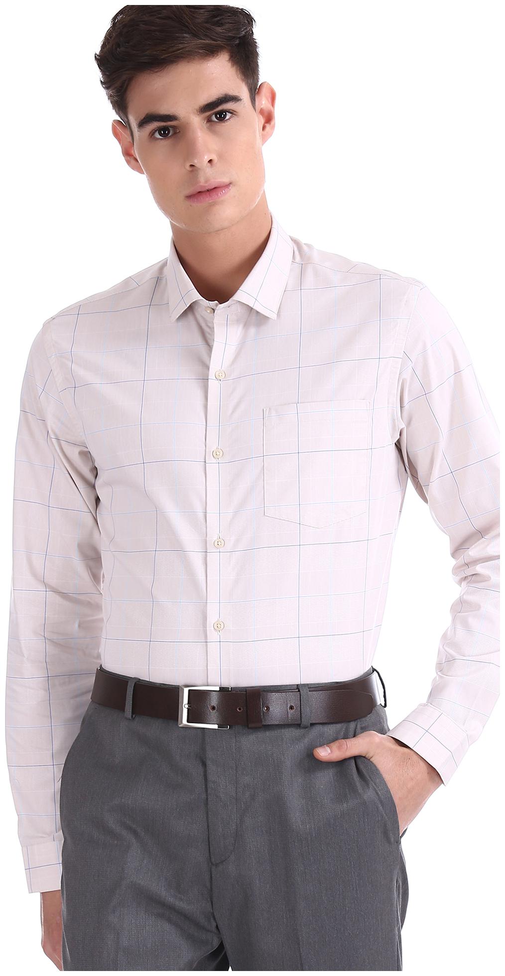 

Arrow Men Slim fit Formal Shirt - Beige