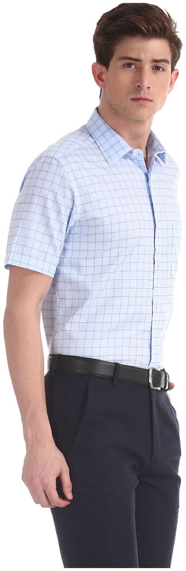 

Arrow Men Regular fit Formal Shirt - Blue