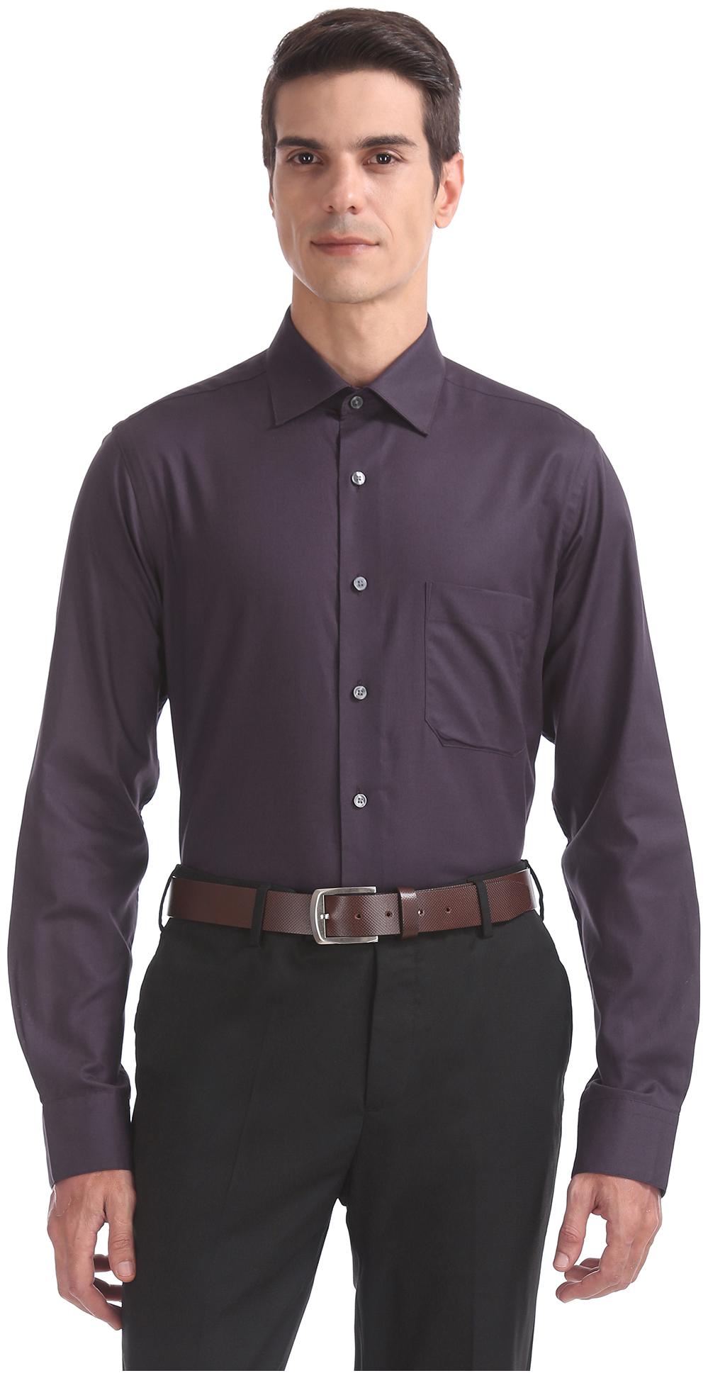 

Arrow Men Regular fit Formal Shirt - Purple