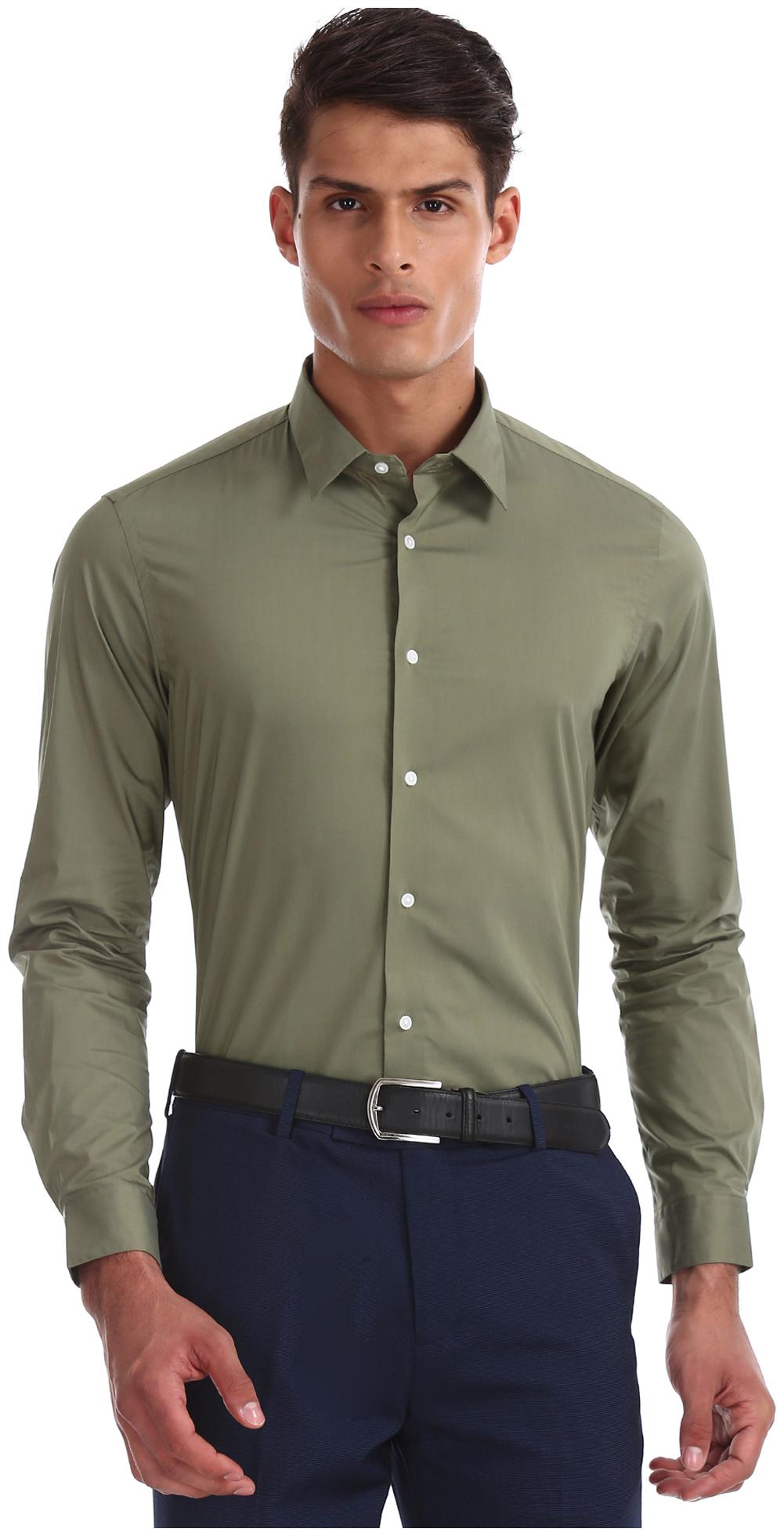 

Arrow Men Slim fit Formal Shirt - Green