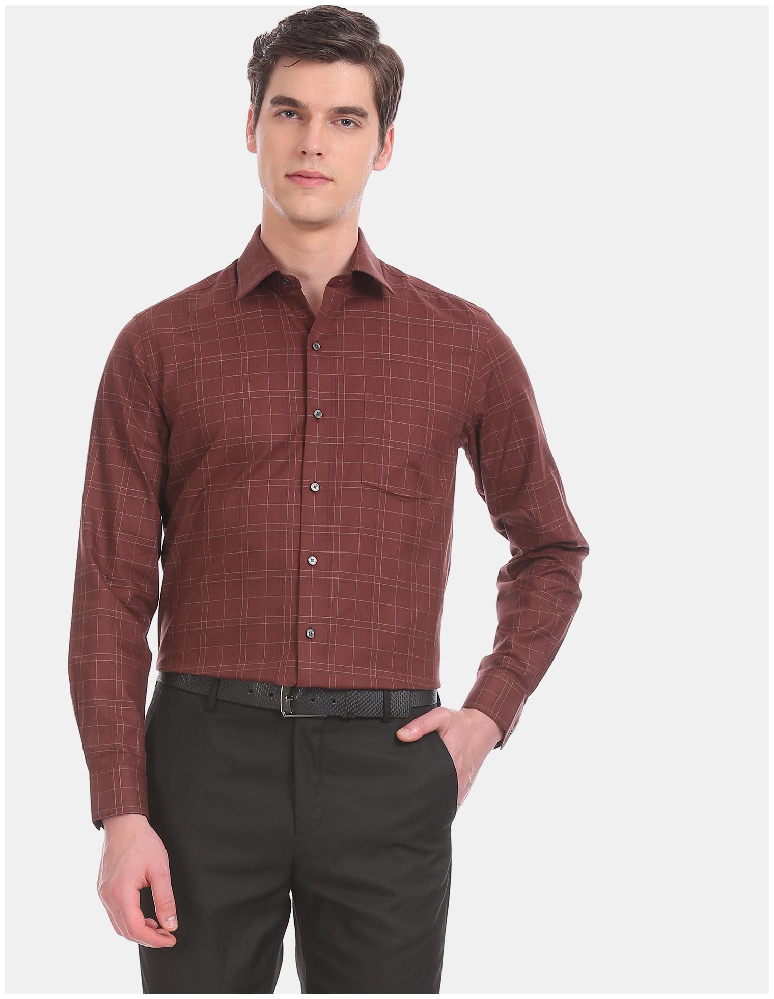 

Arrow Men Slim fit Formal Shirt - Brown