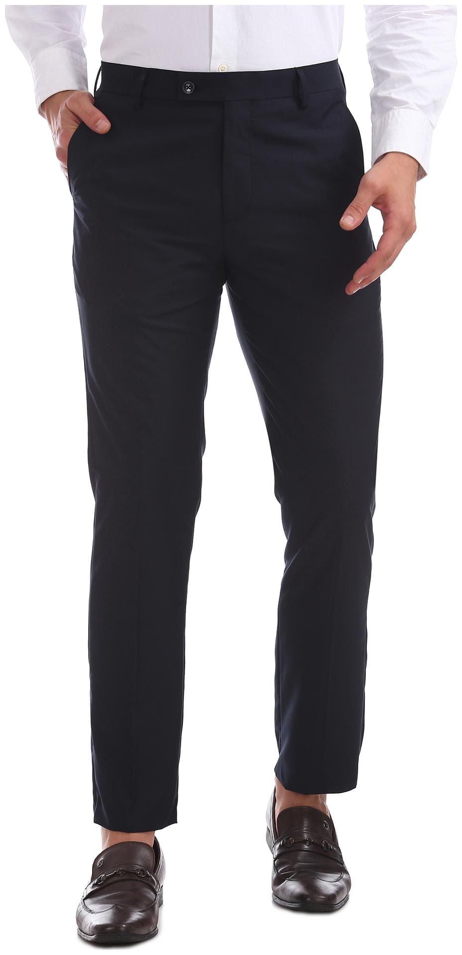 

Arrow Men Solid Tapered Fit Formal Trouser - Blue