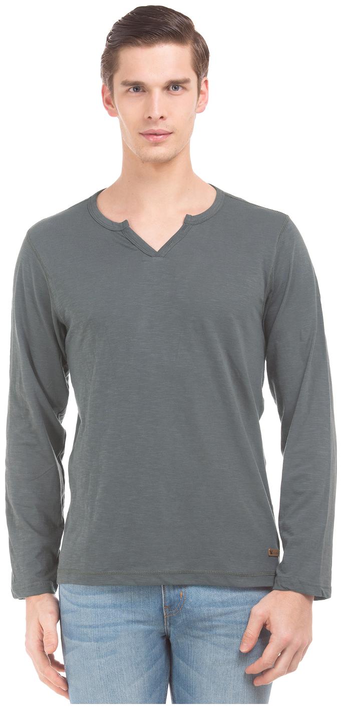 

Arrow Men s Regular Fit Solid T-Shirt - Grey