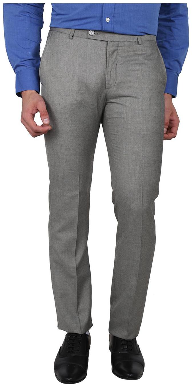 

Arrow Men Grey Printed Slim fit Regular trousers