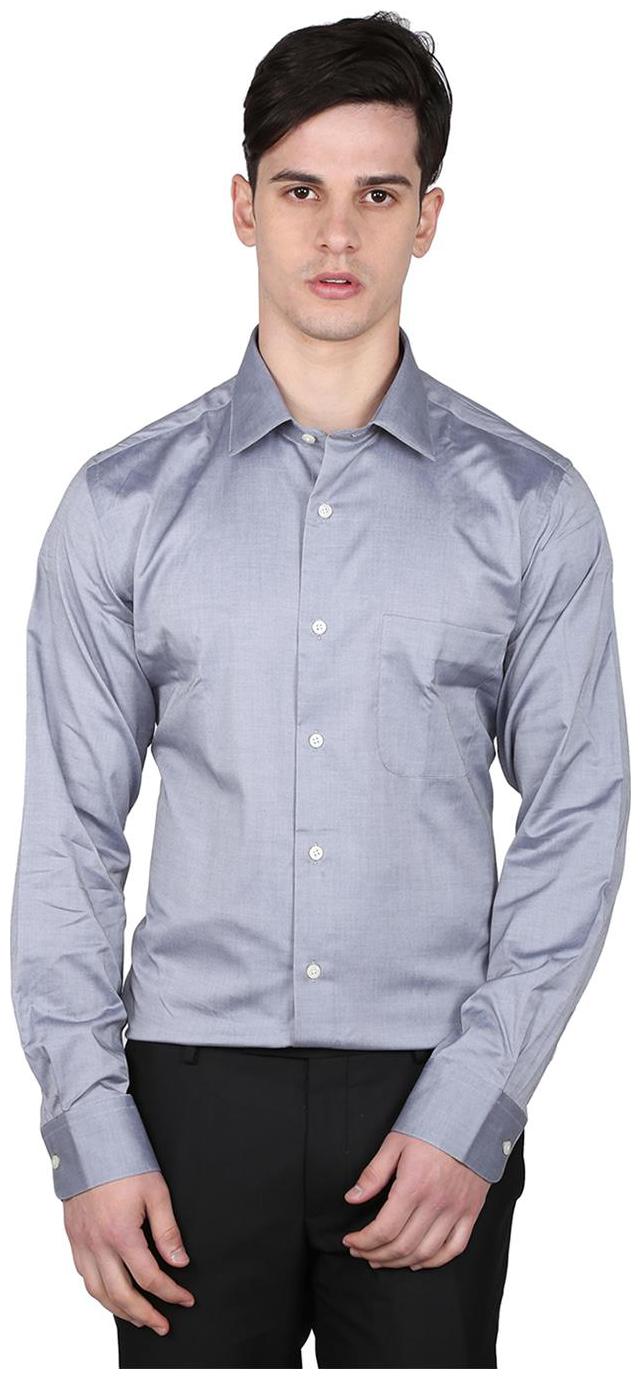 

Arrow Men Grey Solid Slim Fit Casual Shirt