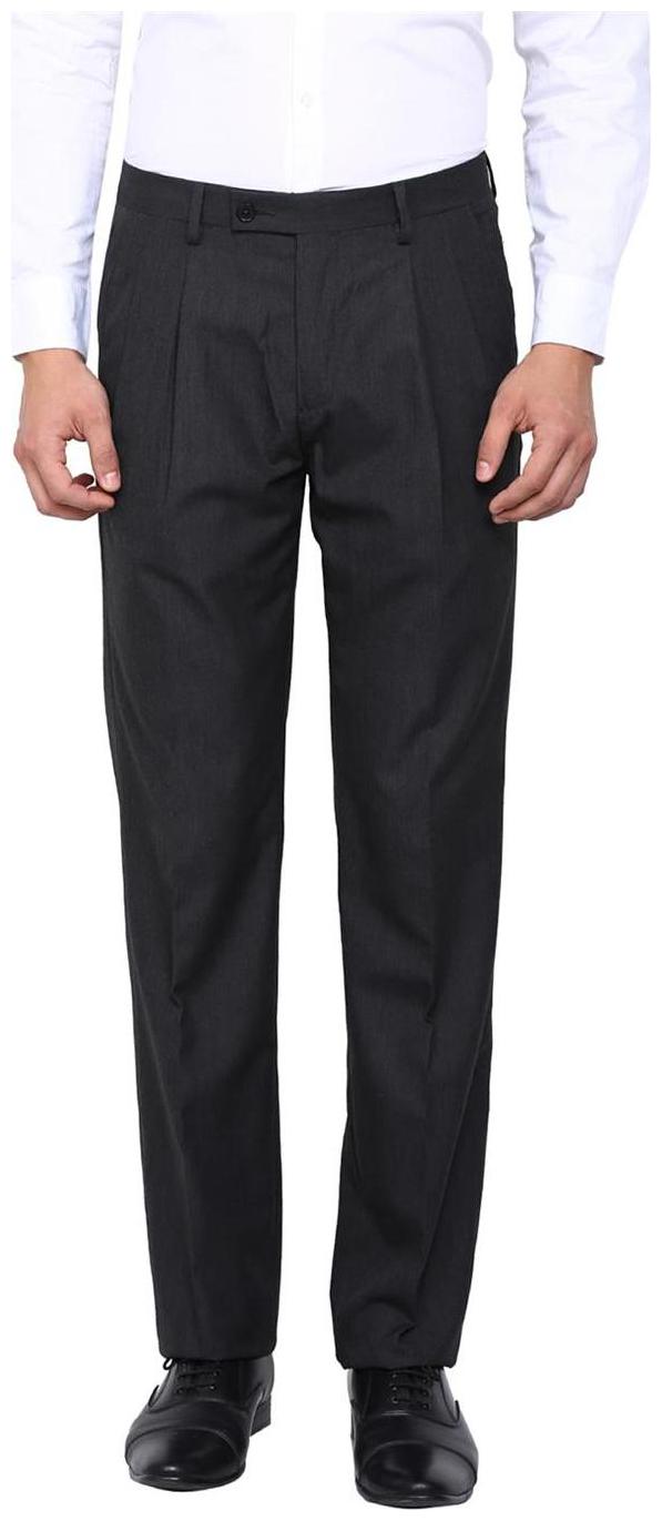 

Arrow Men Grey Solid Regular fit Regular trousers