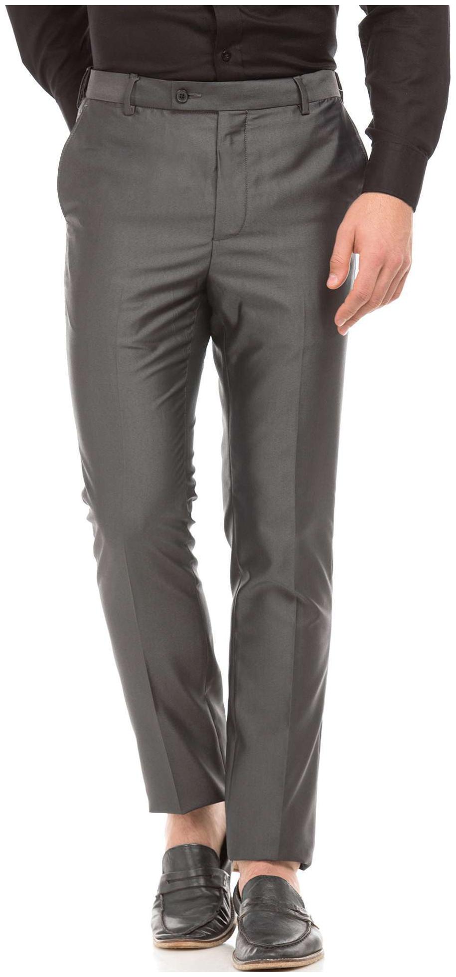 

Arrow Men Solid Tapered Fit Formal Trouser - Grey