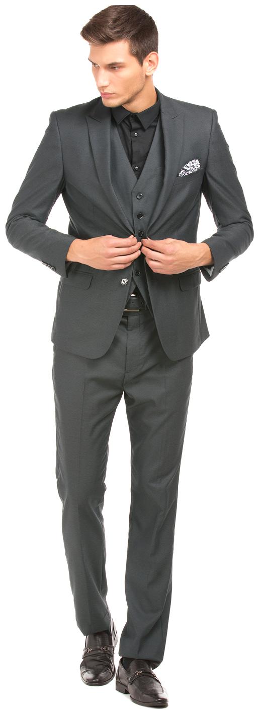 

Arrow Grey Polyester Single Breasted Three Piece Suit