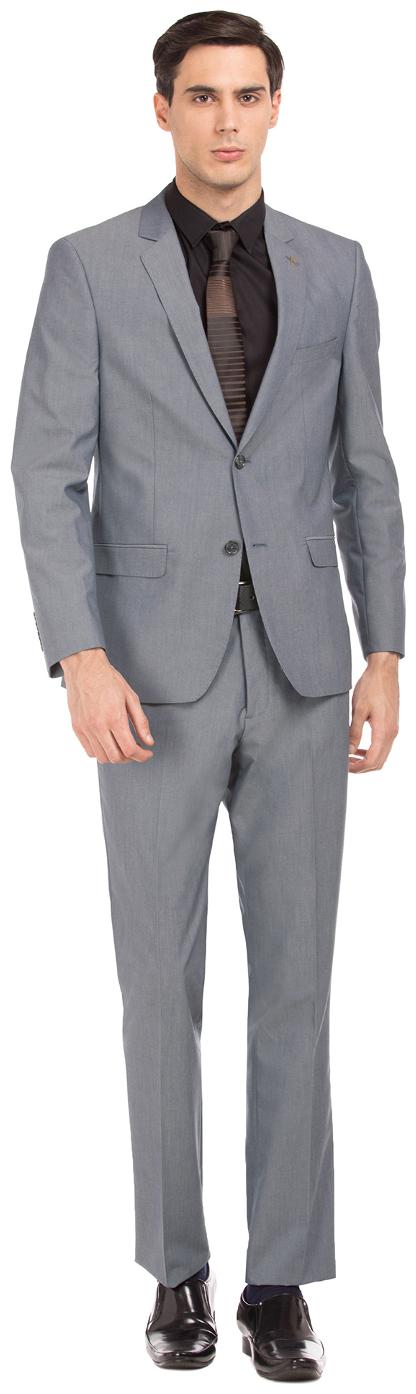 

Arrow Grey Polyester Regular Fit Single Breasted Suit