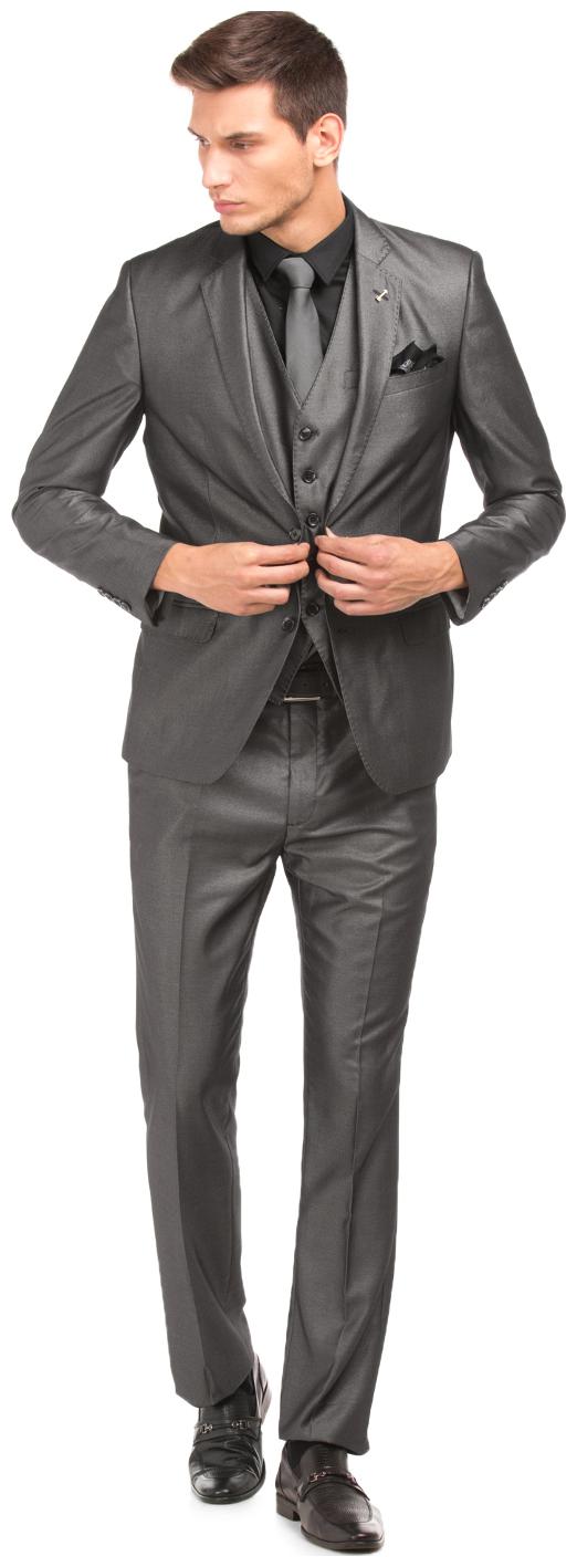 

Arrow Grey Polyester Regular Fit Three Piece Suit