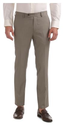 

Arrow Men Solid Slim Fit Formal Trouser - Grey