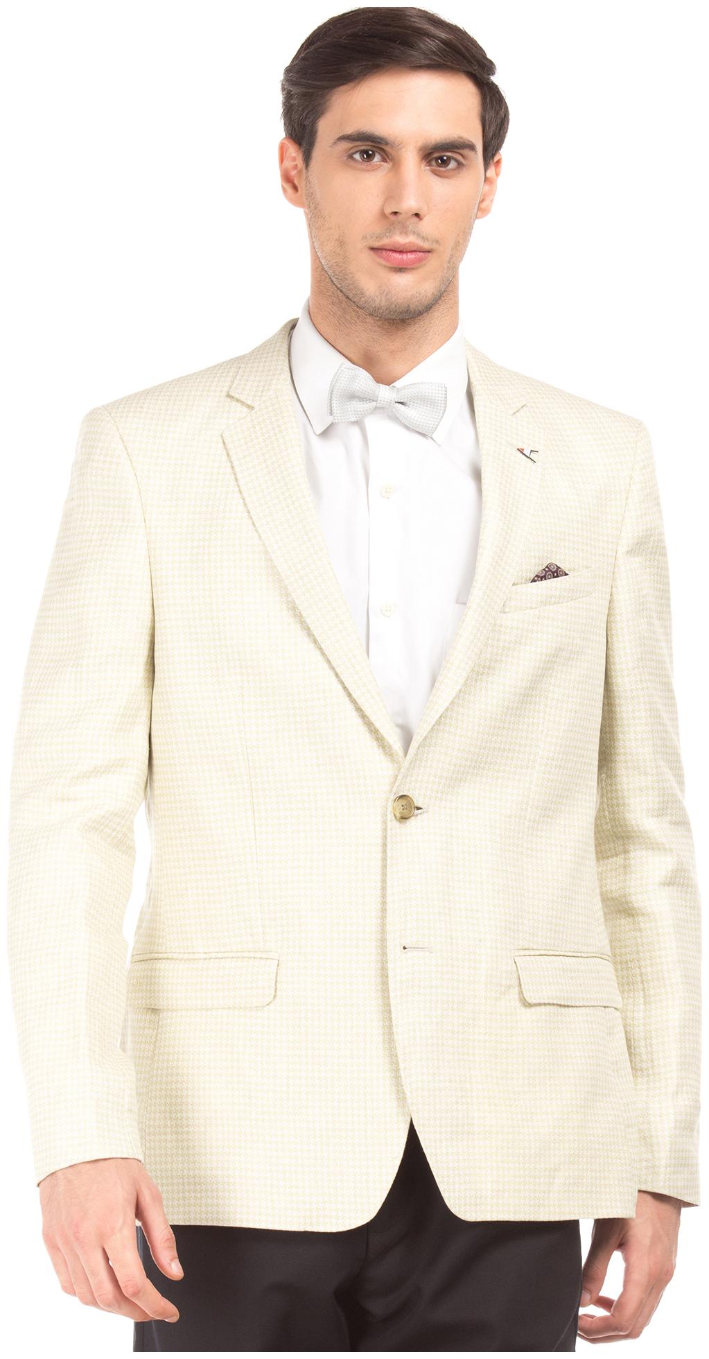 

Arrow Men Beige Solid Regular fit Single Breasted Blazer