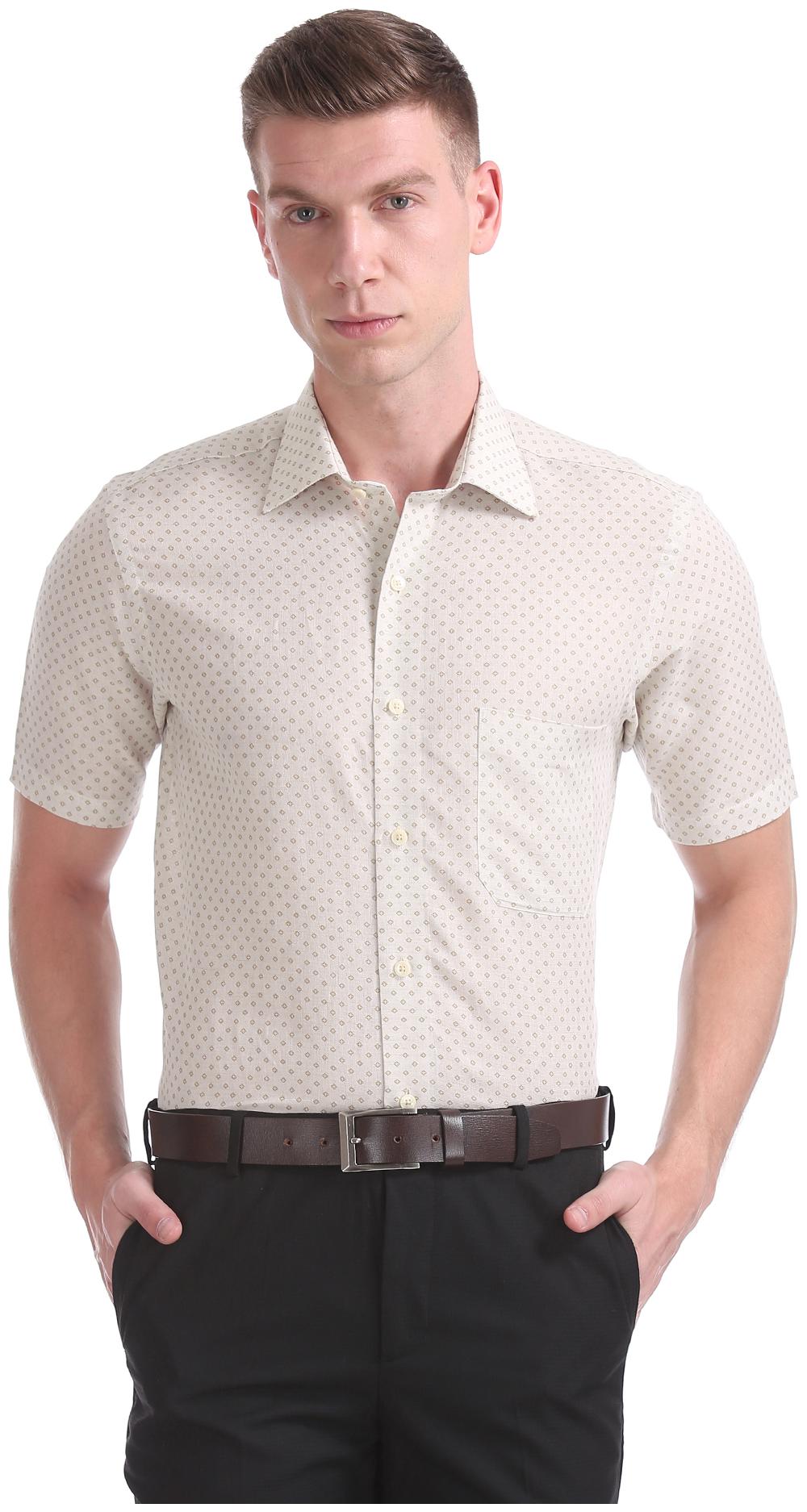 

Arrow Men Regular fit Formal Shirt - Beige